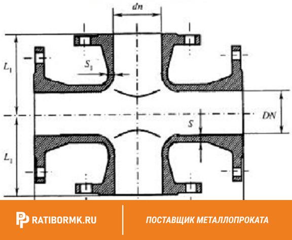 Крест фланцевый КФ 150х150