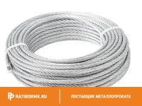 Канат стальной 7,6 мм ГОСТ 3071-88 ТК 6х37(1+6+12+18)+1