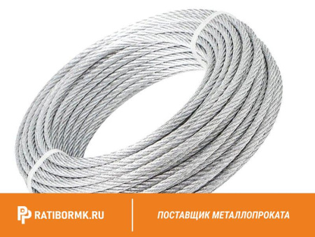 Канат стальной 8,5 мм ГОСТ 3071-88 ТК 6х37(1+6+12+18)+1