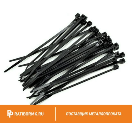 Кабельная стяжка самозатухающая белая 4,5х200