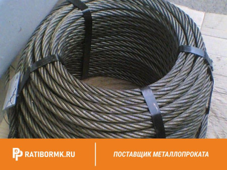 Канат стальной 37 мм ГОСТ 3077-80 ЛК-О 6х19(1+9+9)+1