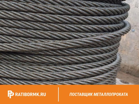 Канат стальной 11,5 мм ГОСТ 3077-80 ЛК-О 6х19(1+9+9)+1