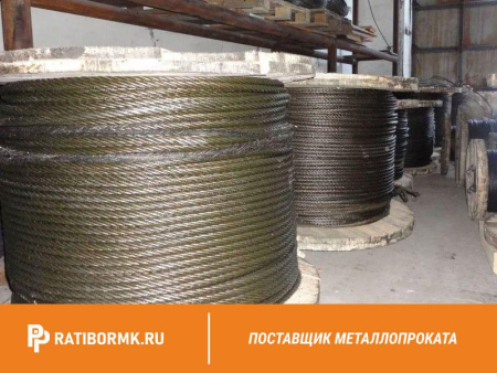 Канат стальной 4,2 мм ГОСТ 3066-80 6х7(1+6)+1х7(1+6)