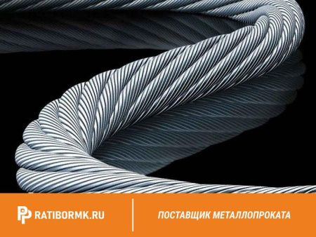 Канат стальной 35 мм ГОСТ 3077-80 ЛК-О 6х19(1+9+9)+1